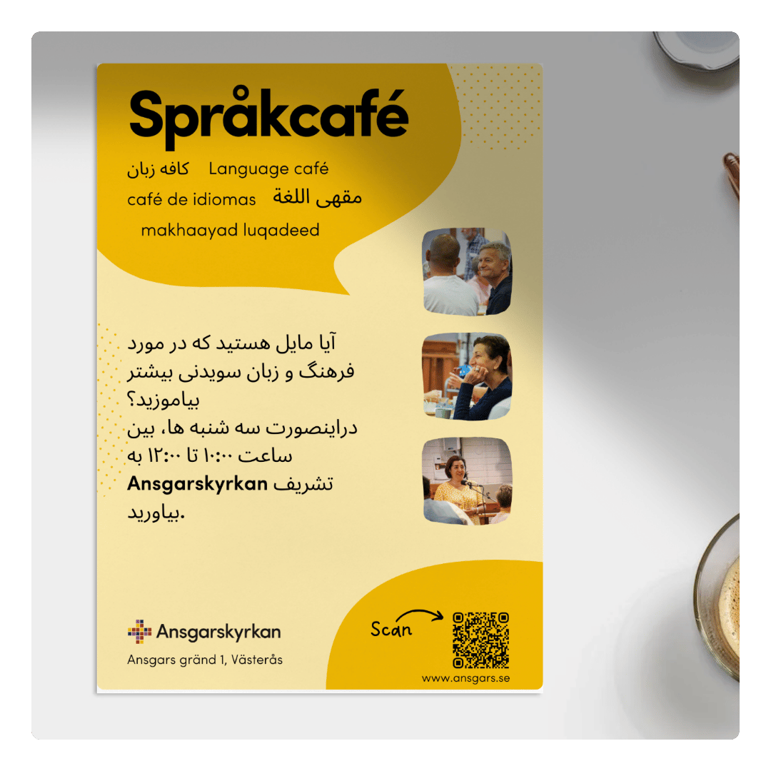 Affisch språkcafé